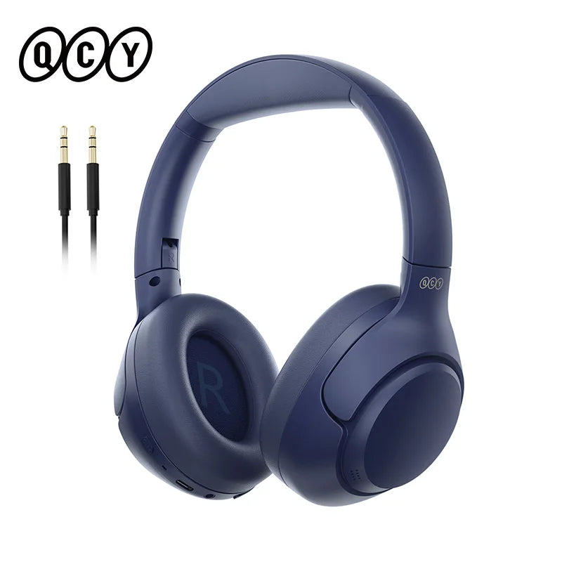 QCY H3 Wireless Headphones – 43dB Hybrid ANC, 60H Battery, Hi-Res Audio
