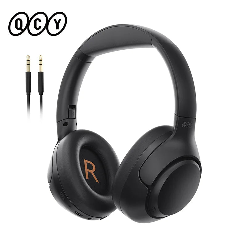 QCY H3 Wireless Headphones – 43dB Hybrid ANC, 60H Battery, Hi-Res Audio