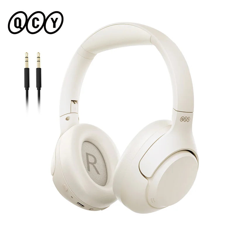 QCY H3 Wireless Headphones – 43dB Hybrid ANC, 60H Battery, Hi-Res Audio
