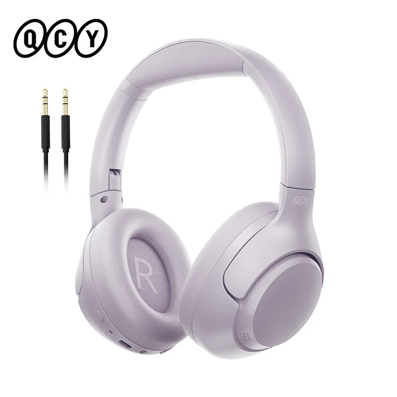 QCY H3 Wireless Headphones – 43dB Hybrid ANC, 60H Battery, Hi-Res Audio