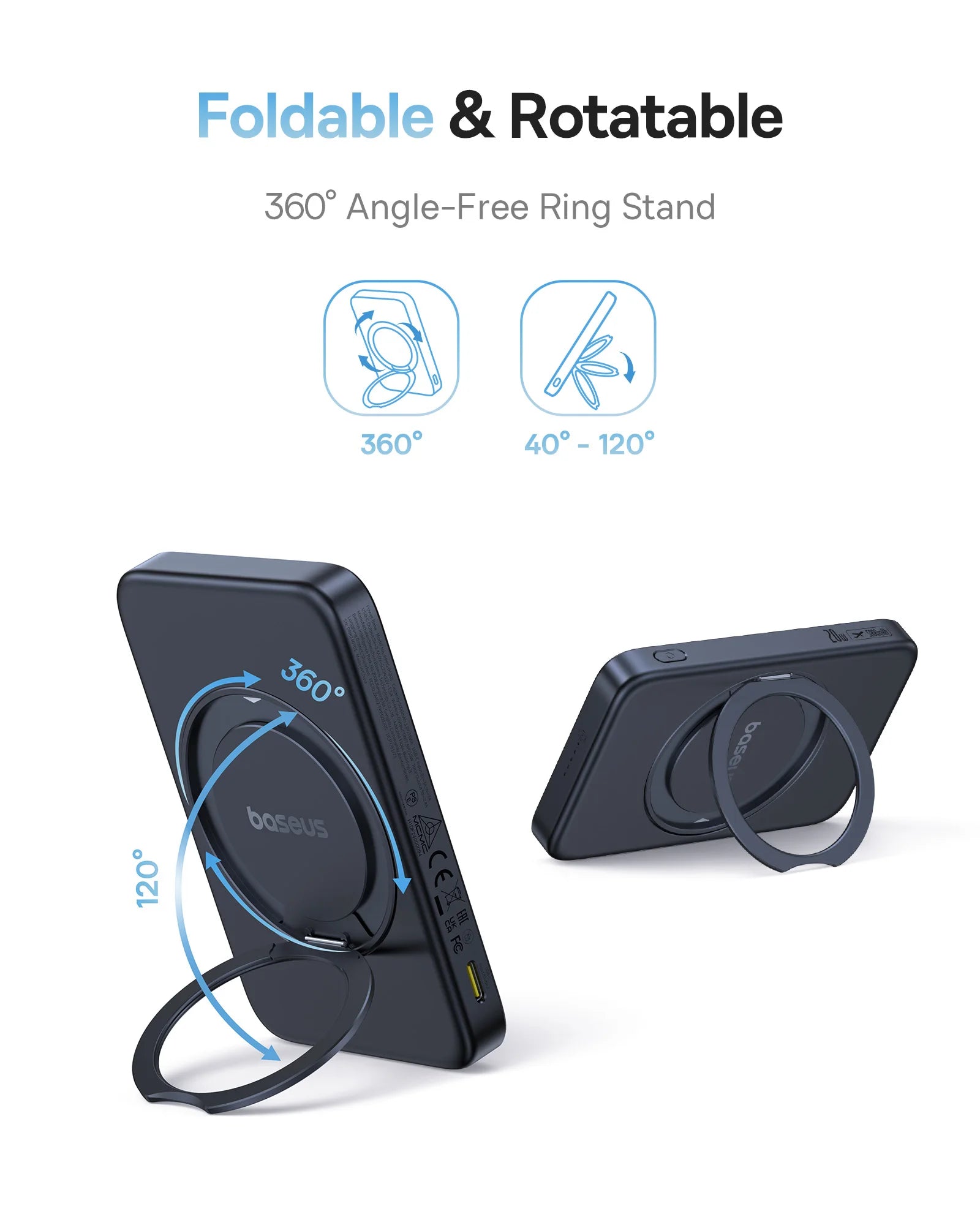 Baseus  PowerStand – Magnetic Charger with 360° Kickstand