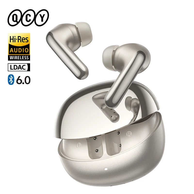 QCY MeloBuds N60 Wireless Earbuds – 56dB ANC, Bluetooth 6.0, Hi-Res LDAC, 45H Battery